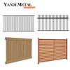 Алюминиевый забор для патио и сада, металлическая трубчатая панель для забора, наружная алюминиевая горизонтальная решетчатая панель для забора