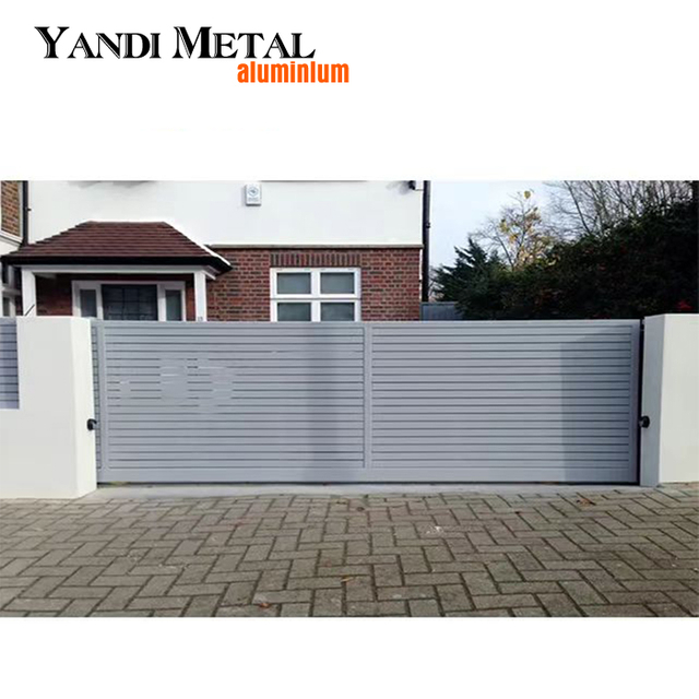 Современные металлические ворота Border Wall Алюминиевые двери, созданные для обеспечения конфиденциальности Распашные раздвижные ворота для дома