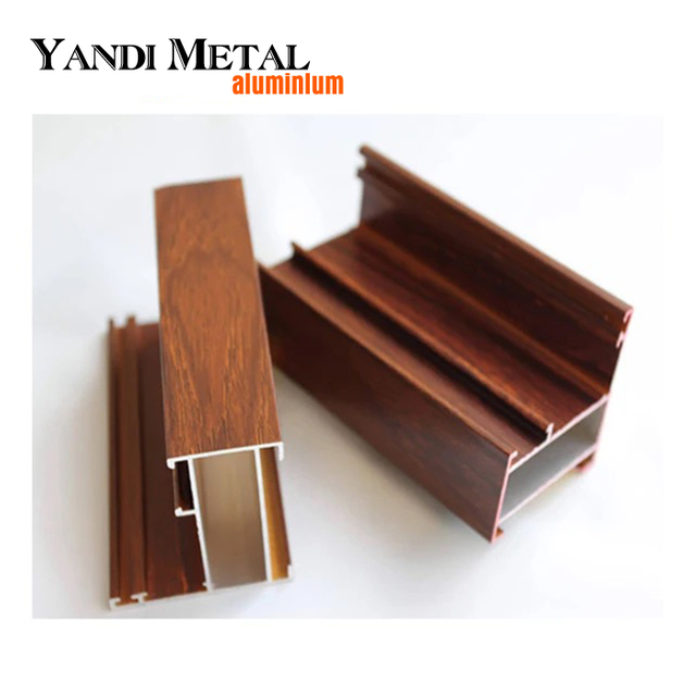 Текстура дерева, декоративный алюминиевый профиль, узор полой трубы, алюминиевый тип окна, цвет дерева, имитация дерева и алюминиевого профиля
