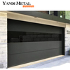 Жилая современная панорамная электрическая рулонная алюминиевая гаражная дверь черного стекла