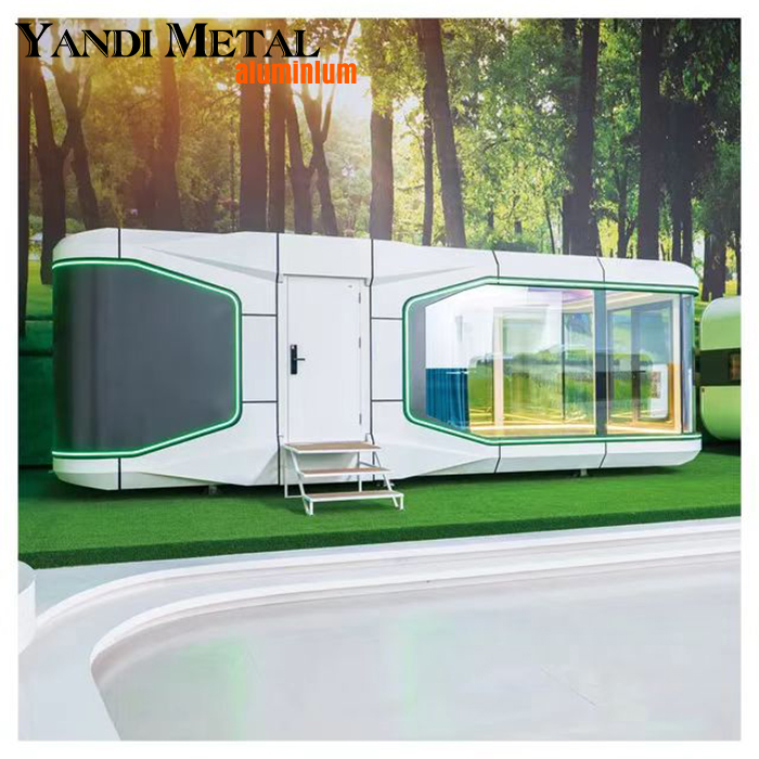 Мобильная семейная космическая капсула Smart Camping в современном стиле с гостиничными занавесками, активируемыми голосом