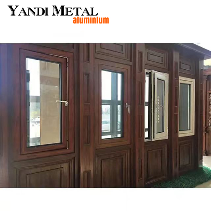 Yandi Factory Дешевые жилые алюминиевые окна с двойным остеклением, ураганные окна