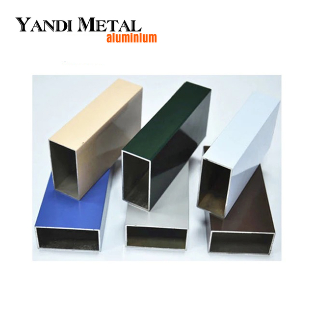 Горячая алюминиевая прямоугольная труба серии 6000, анодированный квадратный алюминиевый профиль 6061/6063