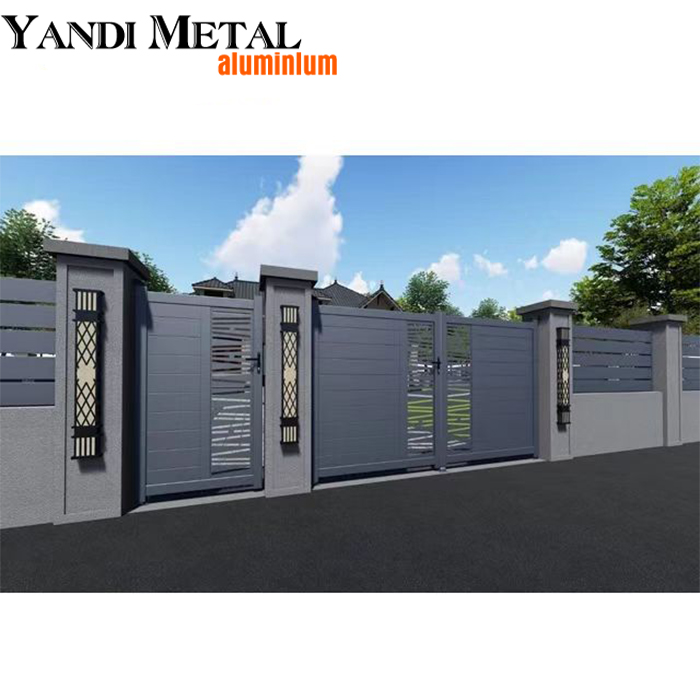 Оптовая продажа с фабрики, комбинация 6063/6061/6060 T5, алюминиевые ворота с балюстрадой, забор, ворота